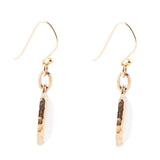 White Mother of Pearl Golden Drop Earrings - Barse Jewelry - Flyclothing LLC