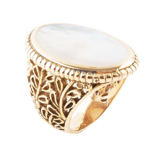 Mother of Pearl and Bronze Oval Ring - Barse Jewelry - Flyclothing LLC