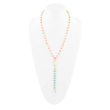Multi Stone Orange Coral Golden Y-Neck - Barse Jewelry - Flyclothing LLC