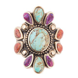 Native Color Turquoise Multi Stone Ring - Barse Jewelry - Flyclothing LLC