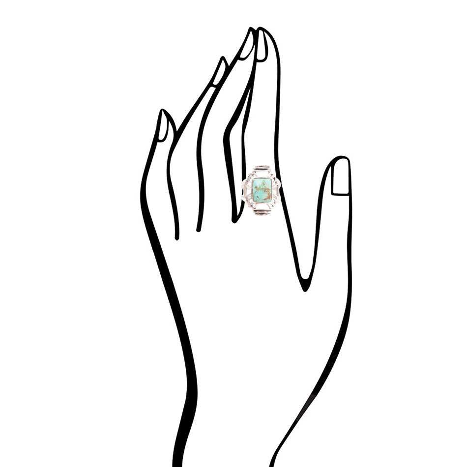 Native Sky Blue Turquoise and Sterling Silver Ring - Barse Jewelry - Flyclothing LLC