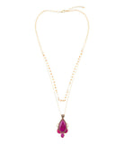 Neims Pink Carnelian Golden Pendant Necklace - Barse Jewelry - Flyclothing LLC