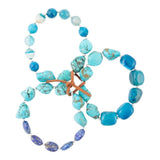 New Haven Blue Turquoise Sterling Silver Bracelet Set - Barse Jewelry - Flyclothing LLC