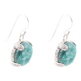Nomad Blue Chrysocolla and Sterling Silver Drop Earrings - Barse Jewelry - Flyclothing LLC