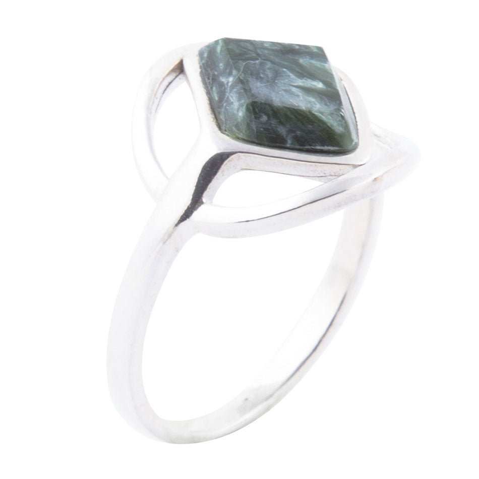 North Star Green Seraphinite and Sterling Silver Ring - Barse Jewelry - Flyclothing LLC