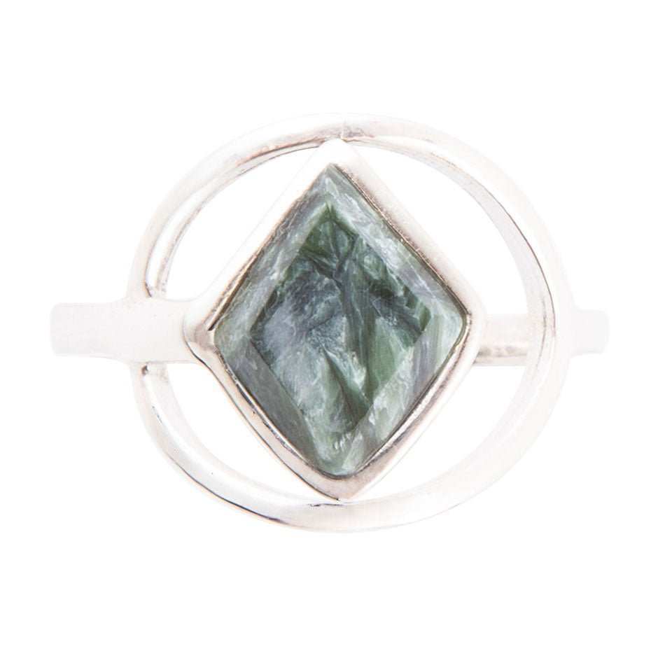 North Star Green Seraphinite and Sterling Silver Ring - Barse Jewelry - Flyclothing LLC