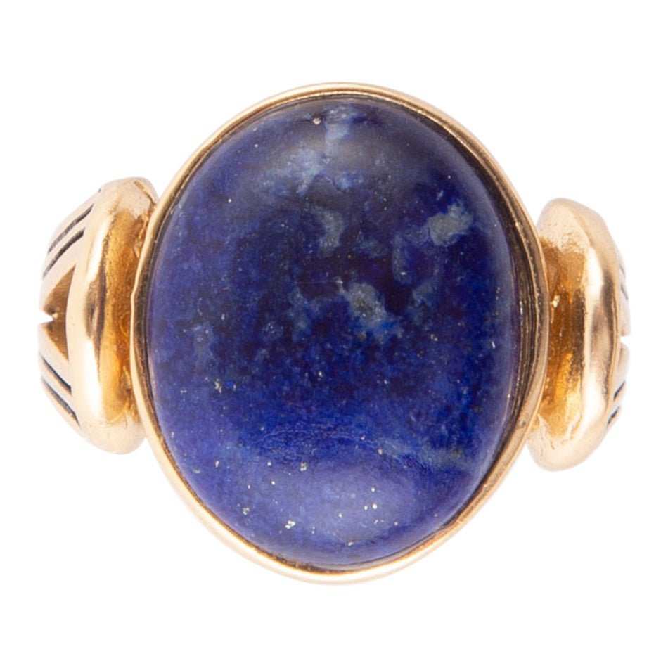 Nova Blue Lapis and Golden Bronze Oval Ring - Barse Jewelry - Flyclothing LLC