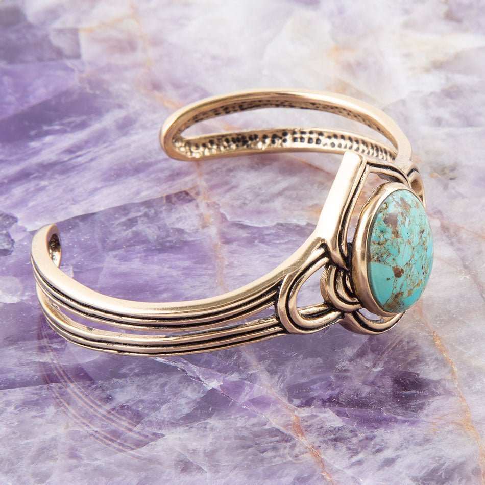 Nova Turquoise and Bronze Cuff Bracelet - Barse Jewelry - Flyclothing LLC