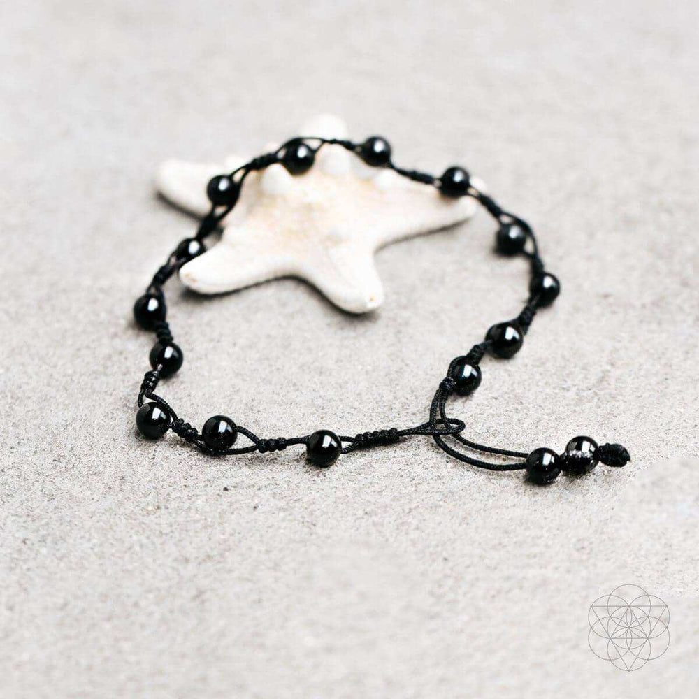 Obsidian Grounding Anklet - Conscious Items - Flyclothing LLC