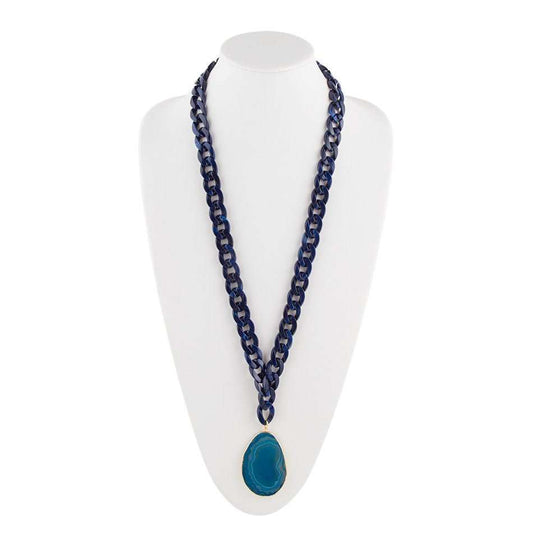 Ocean Storm Blue Agate Necklace - Barse Jewelry - Flyclothing LLC