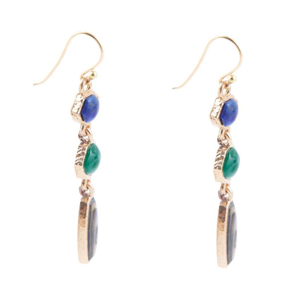 Odyssey Lapis Multi-Stone Earrings - Barse Jewelry - Flyclothing LLC