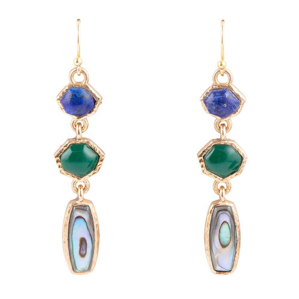 Odyssey Lapis Multi-Stone Earrings - Barse Jewelry - Flyclothing LLC