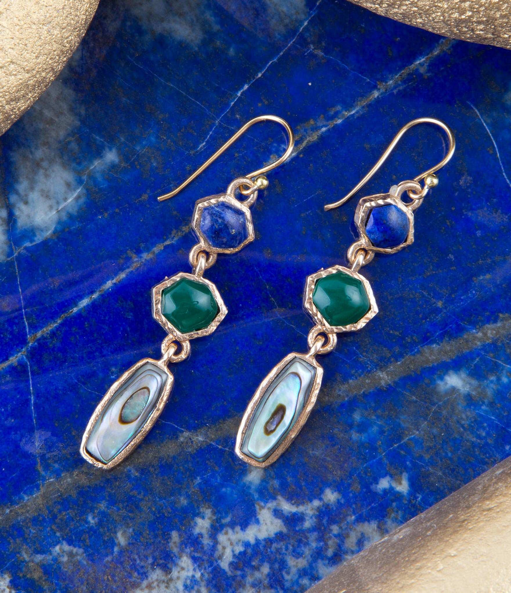 Odyssey Lapis Multi-Stone Earrings - Barse Jewelry - Flyclothing LLC