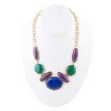 Odyssey Lapis Multi Stone Statement Necklace - Barse Jewelry - Flyclothing LLC