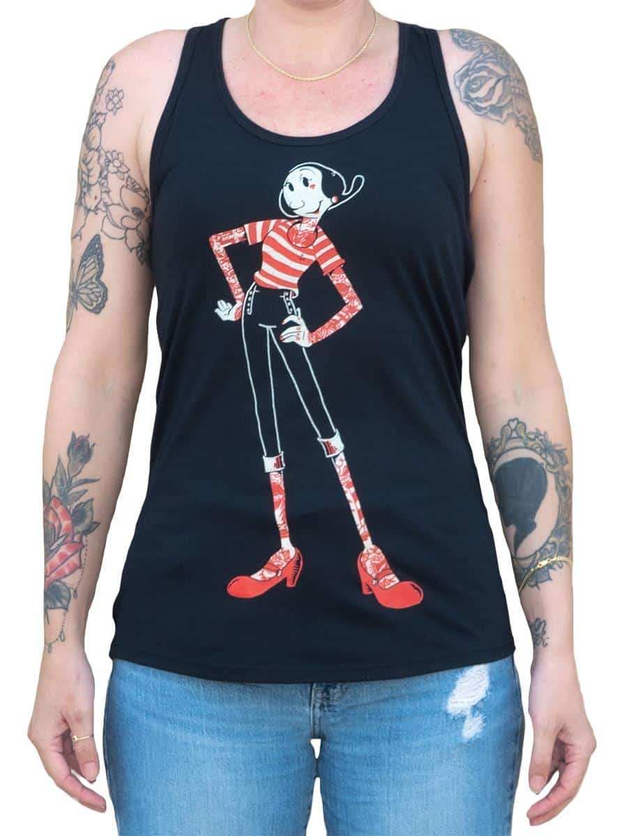 Black Market Art Company Olive Women's Racer Back Tank Top - Black Market Art Company - Flyclothing LLC