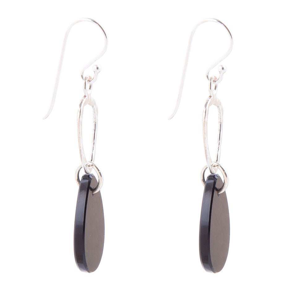 Onyx and Sterling Silver Drop Earrings - Barse Jewelry - Flyclothing LLC