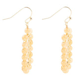 Orange Apricot Jade Endless Golden Loop Earrings - Barse Jewelry - Flyclothing LLC