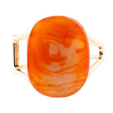 Orange Carnelian Golden Cuff Bracelet - Barse Jewelry - Flyclothing LLC