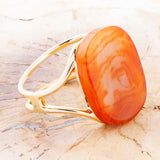 Orange Carnelian Golden Cuff Bracelet - Barse Jewelry - Flyclothing LLC