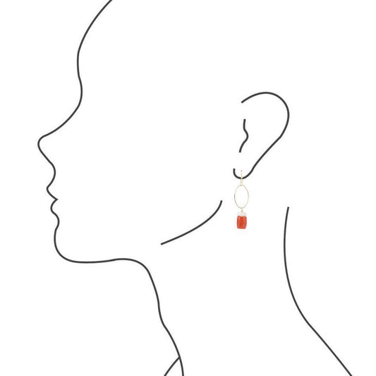 Orange Coral Cream Earrings - Barse Jewelry - Flyclothing LLC