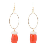 Orange Coral Cream Earrings - Barse Jewelry - Flyclothing LLC