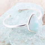 Organic Blue Larimar and Sterling Silver Cuff Bracelet - Barse Jewelry - Flyclothing LLC