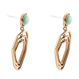 Organic Green Chrysoprase and Golden Bronze Drop Earrings - Barse Jewelry - Flyclothing LLC