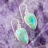 Organic Turquoise and Sterling Silver Drop Earrings - Barse Jewelry - Flyclothing LLC