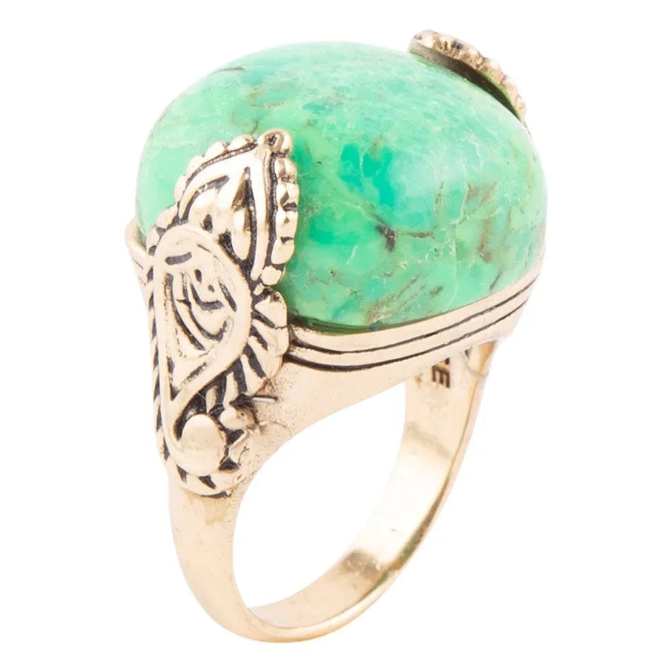 Ornate Lime Turquoise Ring - Barse Jewelry - Flyclothing LLC