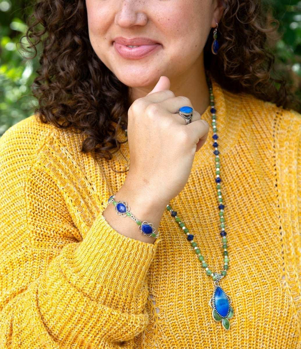 Oxford Lapis and Jade Bracelet - Barse Jewelry - Flyclothing LLC