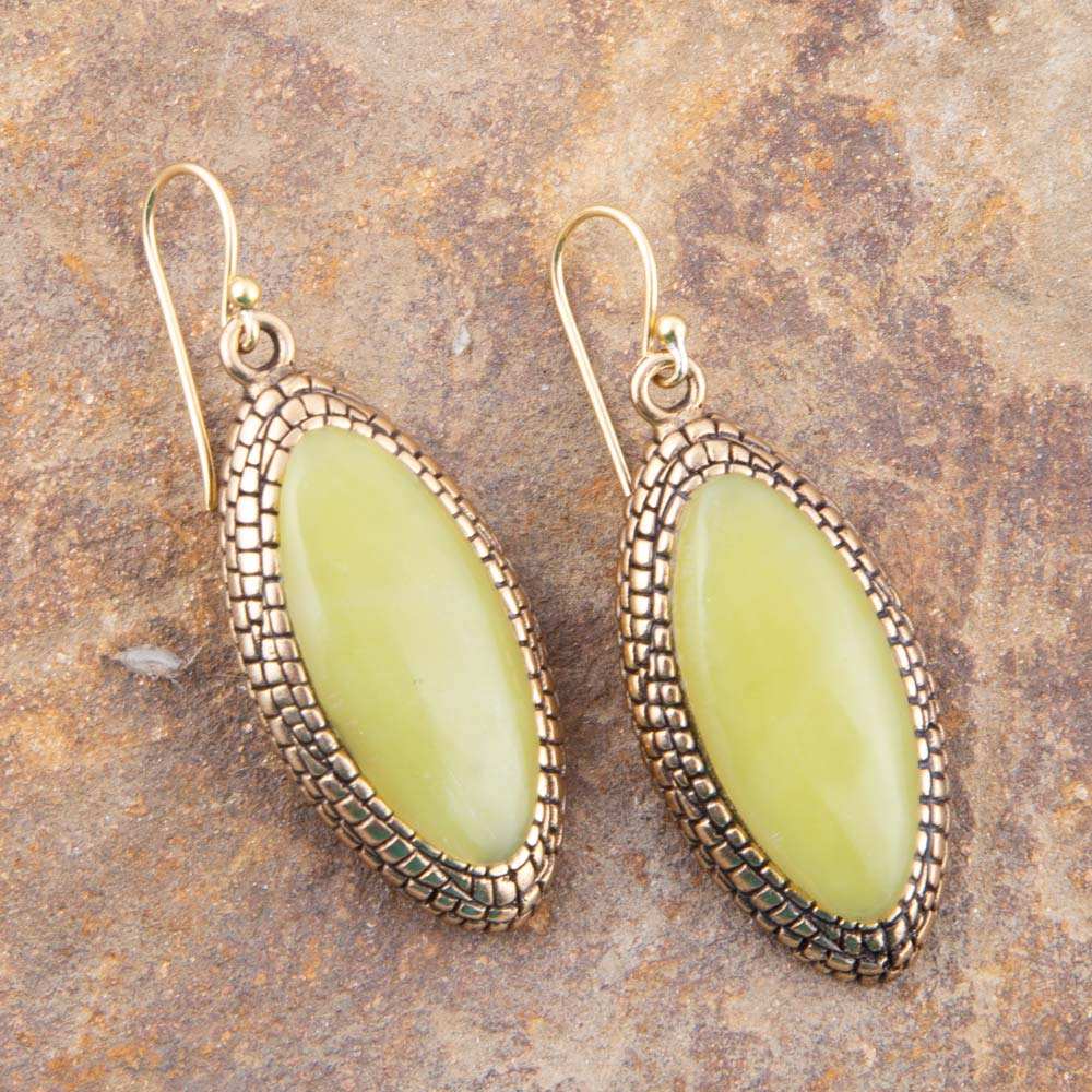 Palios Green Jade Drop Earrings - Barse Jewelry - Flyclothing LLC