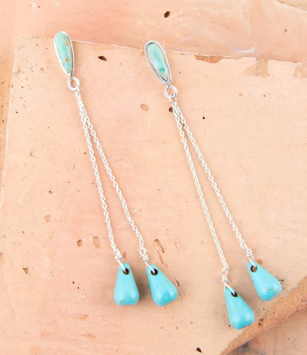 Palios Turquoise Cascade Post Earrings - Barse Jewelry - Flyclothing LLC