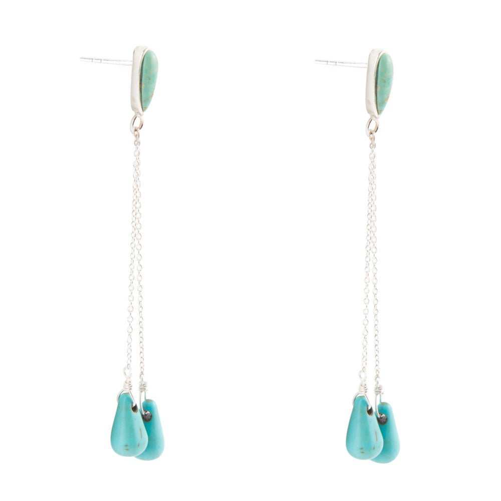 Palios Turquoise Cascade Post Earrings - Barse Jewelry - Flyclothing LLC