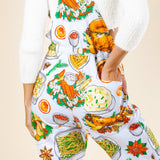 The Spread | White Thanksgiving Women's Pajamaralls® - Shinesty - Flyclothing LLC