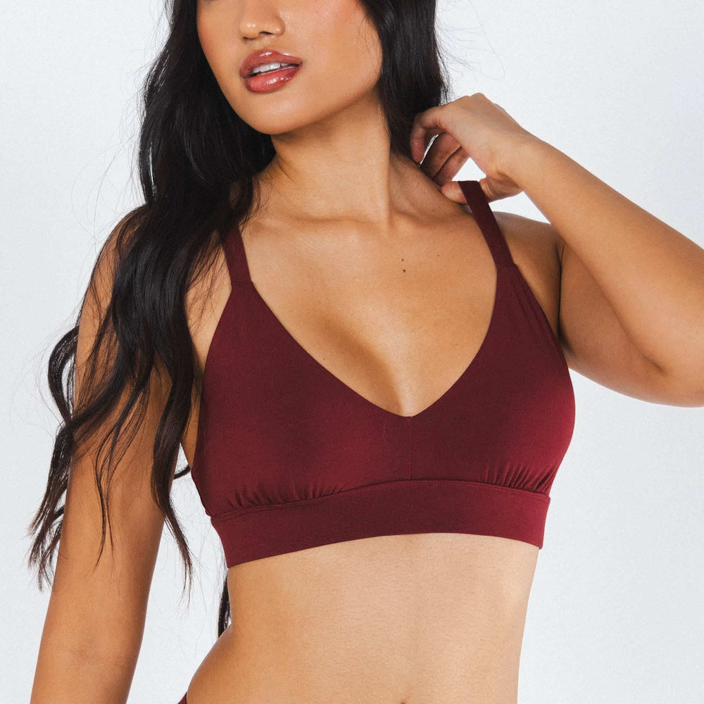 The Sommelier | Burgundy Boob Hammock™ Busty Bralette - Shinesty - Flyclothing LLC