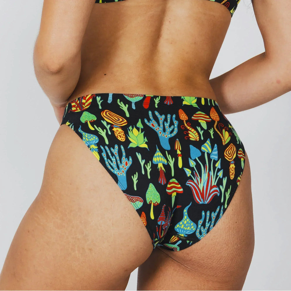 The Super Shroom | Neon Mushrooms Modal Bikini Underwear - Shinesty - Flyclothing LLC