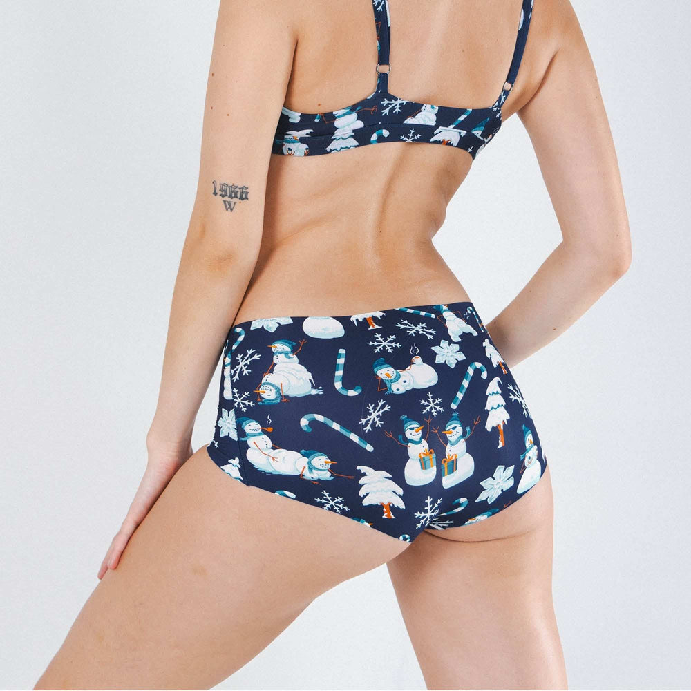 The Big Blizzard | Naughty Snowmen Women’s Seamless Boyshort - Shinesty - Flyclothing LLC