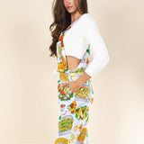 The Spread | White Thanksgiving Women's Pajamaralls® - Shinesty - Flyclothing LLC