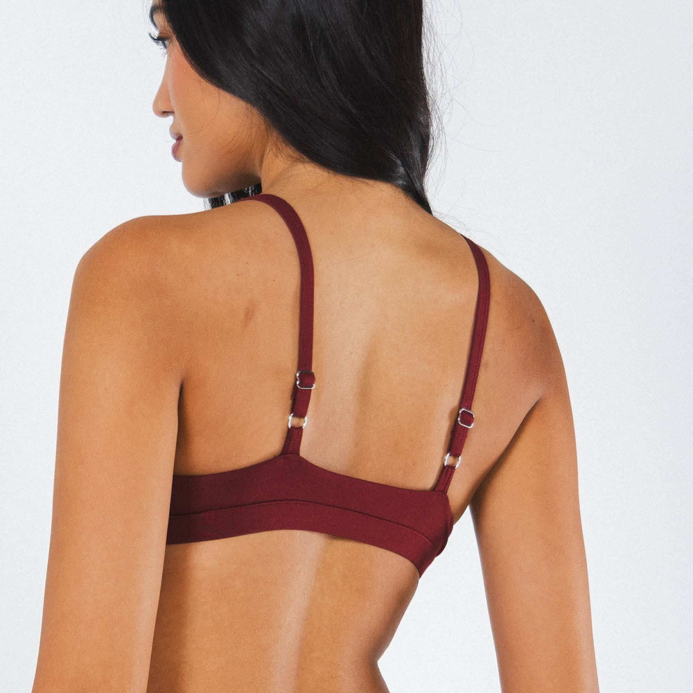 The Sommelier | Burgundy Boob Hammock™ Triangle Bralette - Shinesty - Flyclothing LLC