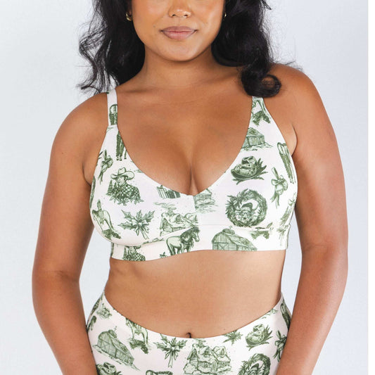 The Xmas In Texas | Western Toile Boob Hammock™ Busty Bralette