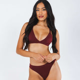 The Sommelier | Burgundy Boob Hammock™ Triangle Bralette - Shinesty - Flyclothing LLC