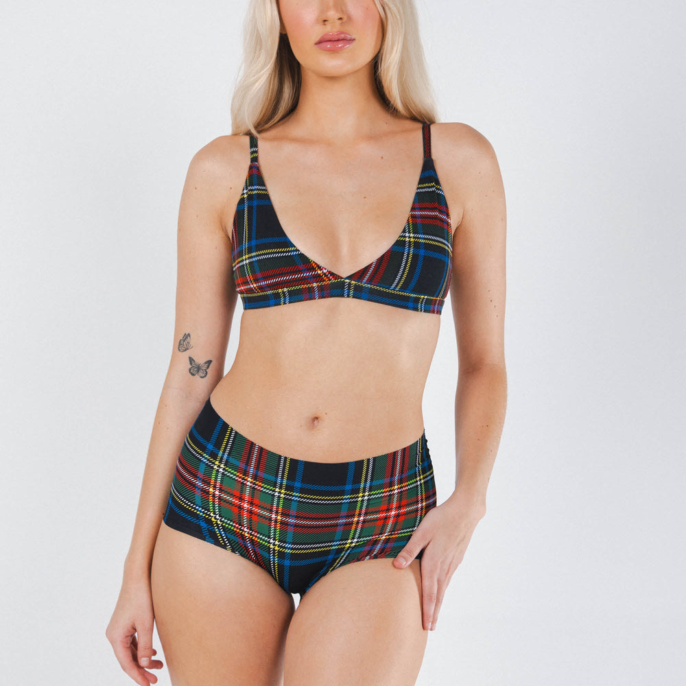 The Cappuccino | Holiday Tartan Plaid Women’s Seamless Boyshort - Shinesty - Flyclothing LLC