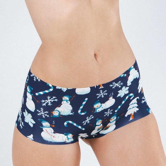 The Big Blizzard | Naughty Snowmen Women’s Seamless Boyshort - Shinesty - Flyclothing LLC