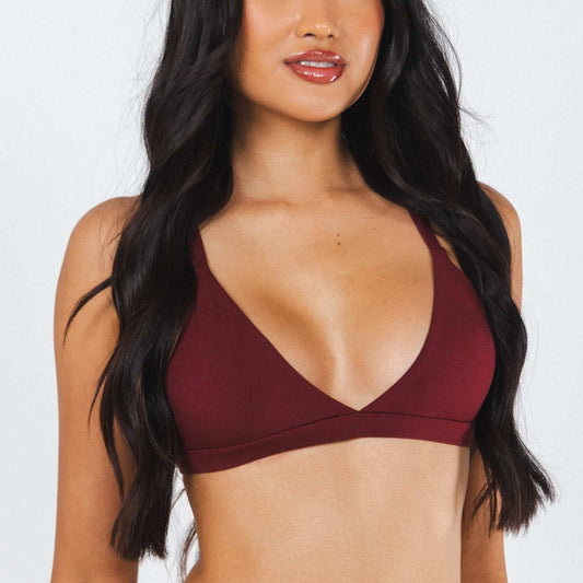The Sommelier | Burgundy Boob Hammock™ Triangle Bralette - Shinesty - Flyclothing LLC