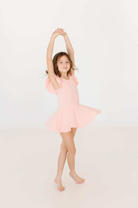 Peach S/S Twirl Leotard - Mila & Rose ® - Flyclothing LLC