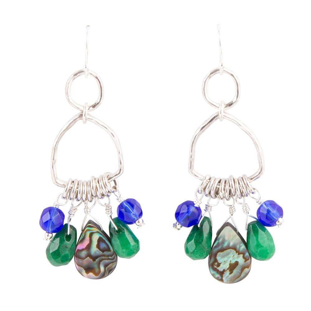 Peacock Abalone Drop Earrings - Barse Jewelry - Flyclothing LLC