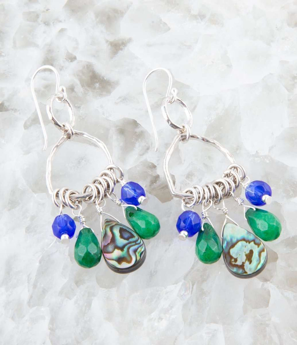Peacock Abalone Drop Earrings - Barse Jewelry - Flyclothing LLC