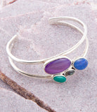 Peacock Multi-Stone and Sterling Silver Cuff Bracelet - Barse Jewelry - Flyclothing LLC