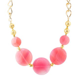 Peony Fuchsia Pink Agate Statement Necklace - Barse Jewelry - Flyclothing LLC