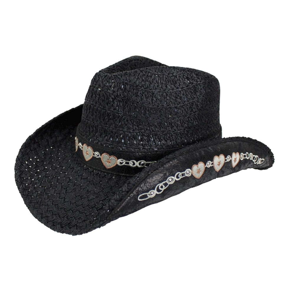 Peter Grimm Black Tres Corazon Hat - Peter Grimm - Flyclothing LLC